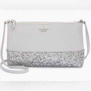 Kate Spade Silver Glitter Crossbody Bag